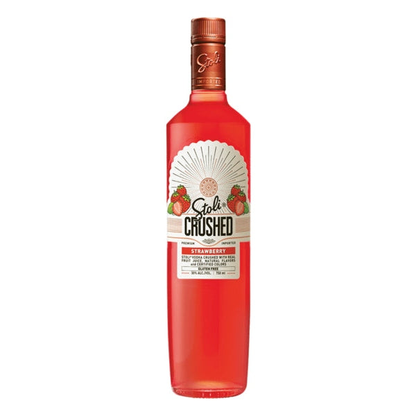Stoli Crushed Strawberry Vodka Flavored - 750ml Bottle