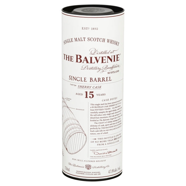 The Balvenie 15 Year Old Sherry Cask Single Barrel Scotch Whisky - 750ml Bottle
