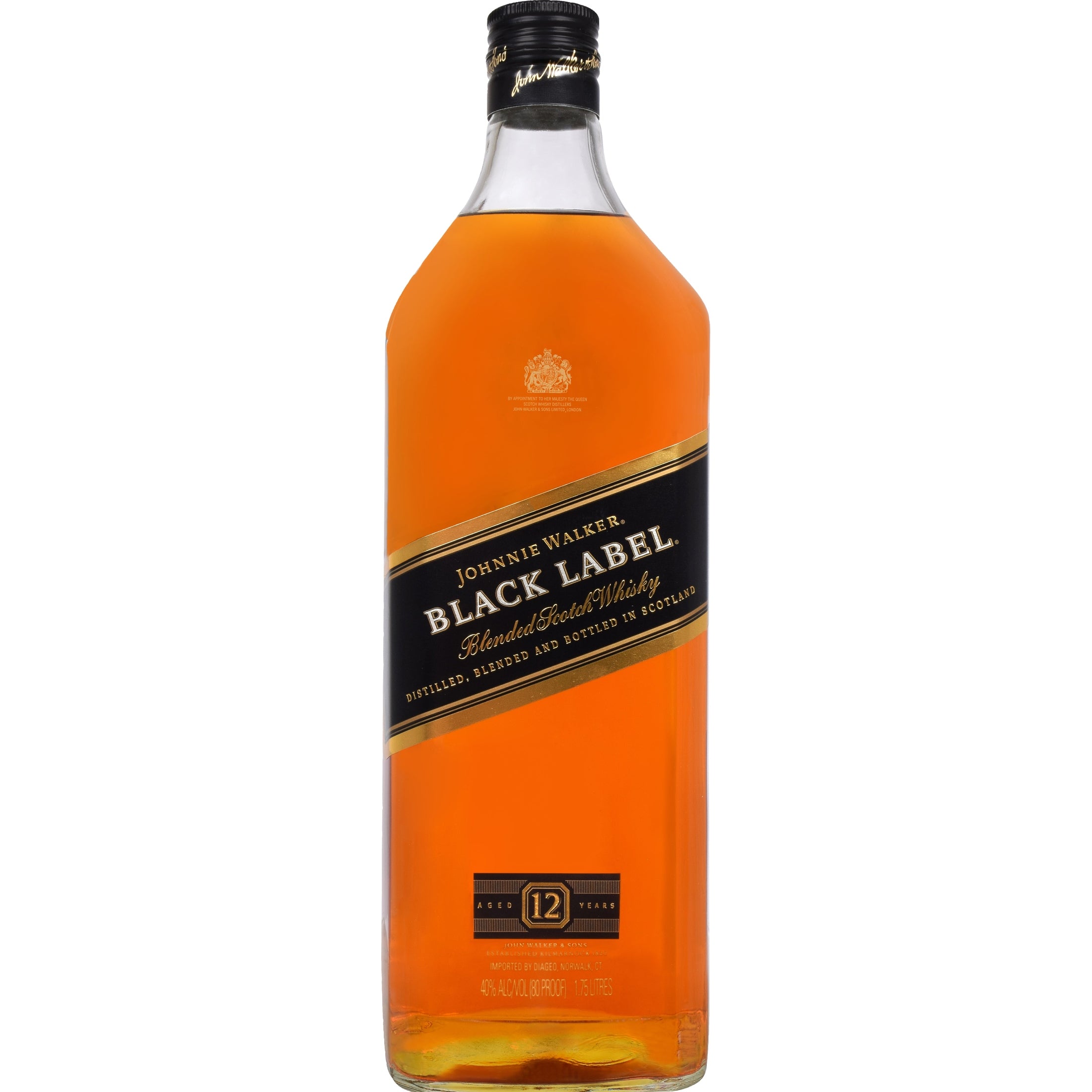 Johnnie Walker Black Label Blended Scotch Whiskey, 1.75L